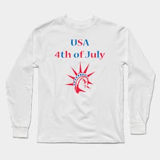 Statue of Liberty USA 4th of July Long Sleeve T-Shirt